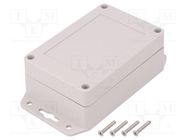 Enclosure: multipurpose; X: 70mm; Y: 105mm; Z: 40mm; ABS; grey; gasket KRADEX