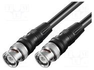 Cable; 50Ω; 2m; BNC plug,both sides; shielded twofold; PVC; black MFG