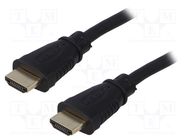 Cable; HDMI 1.4; HDMI plug,both sides; 2m; black QOLTEC