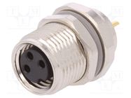 Connector: M8; female; PIN: 3; unshielded; socket; IP67; 60V 