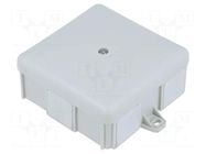 Enclosure: junction box; X: 86mm; Y: 86mm; Z: 39mm; wall mount; IP55 ELEKTRO-PLAST NASIELSK