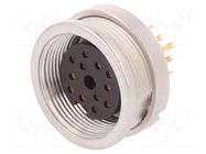 Connector: M16; socket; female; PIN: 12; 3A; 60V; soldering; IP40 LUMBERG