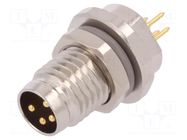 Connector: M8; male; PIN: 4; 30V; IP67; unshielded; socket; 2.5÷4mm TE Connectivity