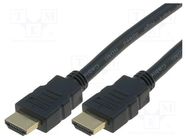 Cable; HDMI 1.4; HDMI plug,both sides; PVC; Len: 3m; black; 30AWG VCOM