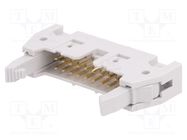 Socket; IDC; male; PIN: 18; straight; with ejector; THT; 2.54mm; grey Amphenol Communications Solutions