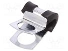 Fixing clamp; ØBundle : 5mm; W: 16mm; steel; Cover material: EPDM MPC INDUSTRIES