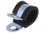 Fixing clamp; ØBundle : 18mm; W: 20mm; steel; Cover material: EPDM MPC INDUSTRIES