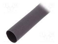 Heat shrink sleeve; thin walled; 3: 1; 6mm; L: 30m; black; -55÷135°C HELLERMANNTYTON