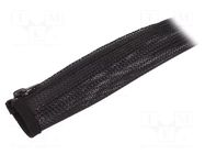 Braid; polyester; black; 50÷150°C; L: 1m; Features: multi use LOGILINK