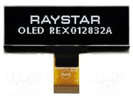 Display: OLED; graphical; 2.22"; 128x32; Dim: 62x24x2.35mm; white RAYSTAR OPTRONICS