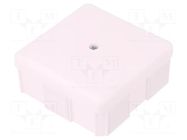 Enclosure: junction box; X: 86mm; Y: 86mm; Z: 39mm; wall mount; IP55 ELEKTRO-PLAST NASIELSK