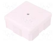 Enclosure: junction box; X: 86mm; Y: 86mm; Z: 39mm; wall mount; IP55 ELEKTRO-PLAST NASIELSK