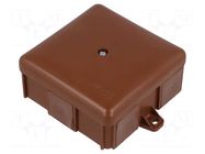 Enclosure: junction box; X: 86mm; Y: 86mm; Z: 39mm; wall mount; IP55 ELEKTRO-PLAST NASIELSK