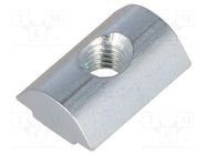 Nut; for profiles; Width of the groove: 6mm; steel; zinc; T-slot FATH