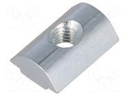 Nut; for profiles; Width of the groove: 6mm; steel; zinc; T-slot FATH