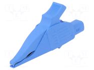 Crocodile clip; 32A; 1kVDC; blue; Grip capac: max.30mm STÄUBLI