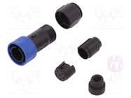 Connector: circular; plug; male; PIN: 6; w/o contacts; for cable BULGIN