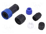 Connector: circular; plug; male; PIN: 10; w/o contacts; UL94V-0 BULGIN