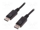 Cable; DisplayPort 1.1; DisplayPort plug,both sides; 1m; black QOLTEC
