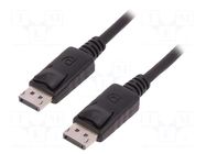 Cable; DisplayPort plug,both sides; DisplayPort 1.1; 2m; black QOLTEC