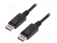 Cable; DisplayPort plug,both sides; DisplayPort 1.1; 2m; black QOLTEC