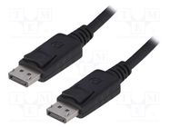 Cable; DisplayPort 1.1; DisplayPort plug,both sides; 5m; black QOLTEC