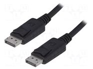 Cable; DisplayPort plug,both sides; DisplayPort 1.1; 5m; black QOLTEC