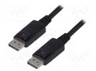 Cable; DisplayPort 1.1; DisplayPort plug,both sides; 1.5m; black QOLTEC
