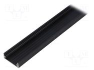 Profiles for LED modules; black; L: 0.296m; WIDE24; aluminium TOPMET