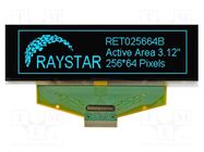 Display: OLED; graphical; 3.12"; 256x64; Dim: 88x27.8x2.05mm; blue RAYSTAR OPTRONICS