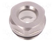 Level indicator; Inspect.hole dia: 11mm; G 3/8"; stainless steel ELESA+GANTER