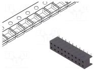 Connector: wire-board; socket; female; PIN: 20; Minitek; 2A; SMT AMPHENOL COMMUNICATIONS SOLUTIONS