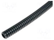 Protective tube; Size: 10; polyamide; black; thin walled HELLERMANNTYTON