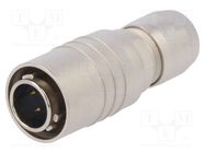 Connector: circular; HR10; push-pull; plug; 2A; gold-plated; PIN: 4 HIROSE