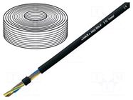Wire; H05RN-F; 3G1mm2; stranded; Cu; rubber; black; 300V,500V HELUKABEL