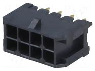 Connector: wire-board; socket; male; PIN: 8; Minitek® Pwr 3.0; THT AMPHENOL COMMUNICATIONS SOLUTIONS