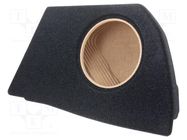 Car loudspeaker enclosure; MDF; black melange; textil; 250mm BASSER