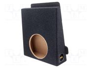 Car loudspeaker enclosure; MDF; black melange; textil; 250mm BASSER