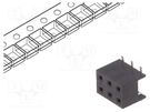 Socket; wire-board; female; Minitek; 2mm; PIN: 6; SMT; on PCBs; 2A Amphenol Communications Solutions