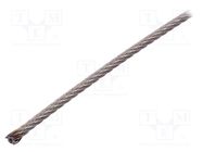 Rope; acid resistant steel A4; Ørope: 4mm; L: 10m; Rope plexus: 7x7 KRAFTBERG