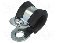 Fixing clamp; ØBundle : 8mm; W: 12mm; steel; Cover material: EPDM MPC INDUSTRIES