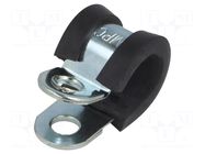 Fixing clamp; ØBundle : 10mm; W: 12mm; steel; Cover material: EPDM MPC INDUSTRIES