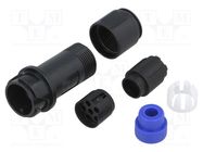 Connector: circular; plug; male; PIN: 6; w/o contacts; for cable BULGIN