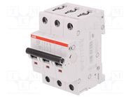 Circuit breaker; 230/400VAC; Inom: 20A; Poles: 3; Charact: B; 6kA ABB