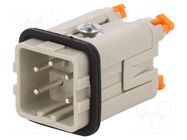Connector: HDC; contact insert; male; CKSH; PIN: 5; 10A; 400V; 4+PE ILME