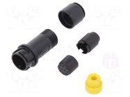 Connector: circular; plug; male; PIN: 10; w/o contacts; UL94V-0 BULGIN