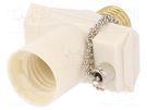 Connector: AC supply; adapter; 2P; 250VAC; 4A; white; screw-in TIMEX-ELEKTRO
