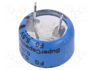 Supercapacitor; THT; 0.1F; 5.5VDC; -20÷80%; Body dim: Ø11x6.5mm KEMET