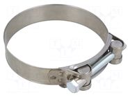 T-bolt clamp; W: 24mm; Clamping: 98÷103mm; chrome steel AISI 430 MPC INDUSTRIES