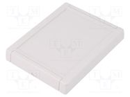 Enclosure: for alarms; X: 100mm; Y: 131mm; Z: 17.6mm; ABS; light grey 